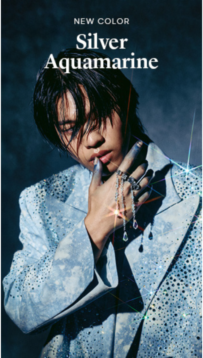 Crystal Innovation Silver Aquamarine 